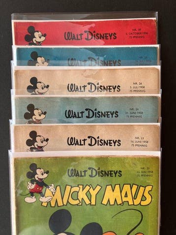 Micky Maus Nr.20, Nr.23, Nr.24, Nr.26, Nr.29, Nr.39 - Micky, Nieuw