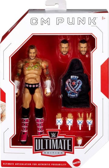 WWE Ultimate Edition Wave 27 CM Punk (WWE Wrestling, Thema), Verzamelen, Poppetjes en Figuurtjes, Verzenden, Zo goed als nieuw