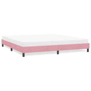 vidaXL Bedframe zonder matras 180x220 cm fluweel roze, Verzenden, Nieuw, Eenpersoons, Stof