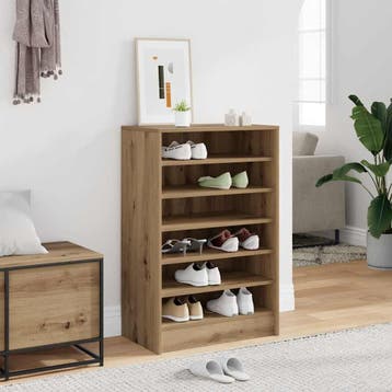 vidaXL Schoenenkast 60x35x92 cm bewerkt hout artisanaal, Verzenden, Nieuw
