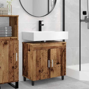 vidaXL Badkamer Waskom Oud hout 60 x 35 x 60 cm Bewerkt hout, Verzenden, Nieuw