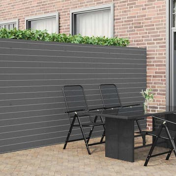 vidaXL Tuinhek Dubbelzijdig Grijs 1,8x3 m PVC, Verzenden, Nieuw, Kunststof