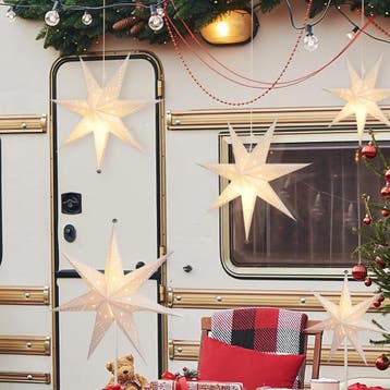 Kerstster met verlichting - Kerstverlichting binnen - Warmwi, Verzenden, Zo goed als nieuw