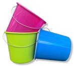 3 x Huishoudemmer - Emmer - 10 Liter - Lentekleuren, Ophalen of Verzenden, Nieuw, Kunststof, Met handgreep