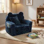 Peuterfauteuil Blauw | Corduroy | Wasbaar | Scherpe Prijs, Huis en Inrichting, Minder dan 75 cm, Nieuw, Ophalen of Verzenden, Stof
