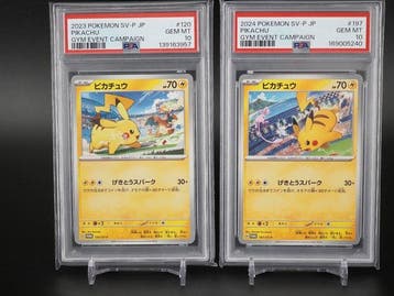 Pokémon - 2 Graded card - Pikachu 120/SV-P; 197/SV-P Promo, Nieuw