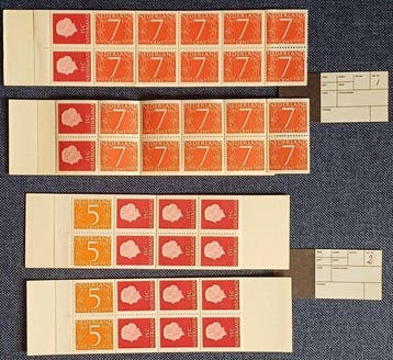 Nederland - Postzegelboekjes nr. 1 -8 compleet postfris met, Postzegels en Munten, Gestempeld