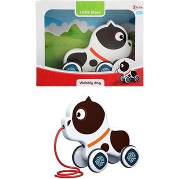 Toi-Toys Wiebelhond Trekfiguur - Zwart/Wit - Voor Peuters..., Ophalen of Verzenden, Nieuw