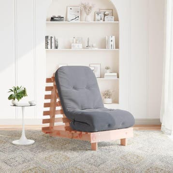 vidaXL Futon slaapbank met matras 60x206x11 cm massief, Huis en Inrichting, Slaapkamer | Slaapbanken, Verzenden, Nieuw, Bruin