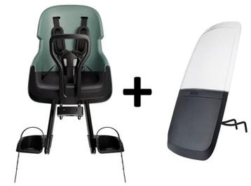 Bobike Mini Exclusive Evolve Peppermint Voorstoeltje + Winds, Fietsen en Brommers, Fietsaccessoires | Fietsstoeltjes, Verzenden