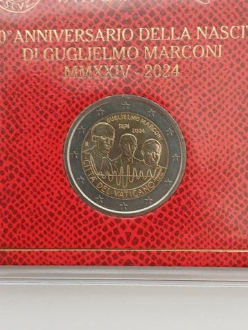 Vaticaan. 2 Euro 2024 Guglielmo Marconi (Zonder