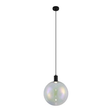 Design hanglamp zwart met regenboog glas 35cm - Mallon, Huis en Inrichting, Verzenden, Nieuw, Design