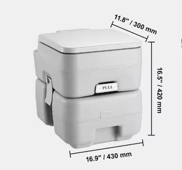 Draagbaar Camping Toilet Met Drukspoeling En Tank, Sieraden, Tassen en Uiterlijk, Tassen | Schoudertassen, Verzenden, Nieuw