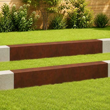 vidaXL Afdekprofiel voor tuinafboording 2 st 100 x 20 x 15, Verzenden, Nieuw