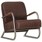 Fauteuil Leer Bruin | 63% Korting | Design, Minder dan 75 cm, Nieuw, Leer, Ophalen of Verzenden