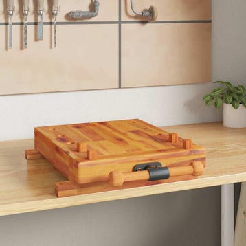 vidaXL Tafelwerkbank met bankschroef 52x44x9,5 cm massief, Verzenden, Nieuw