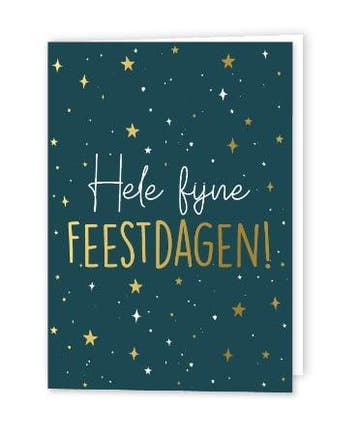 1 Kerstkaart met envelop - hele fijne feestdagen - kerst..., Diversen, Ophalen of Verzenden, Nieuw