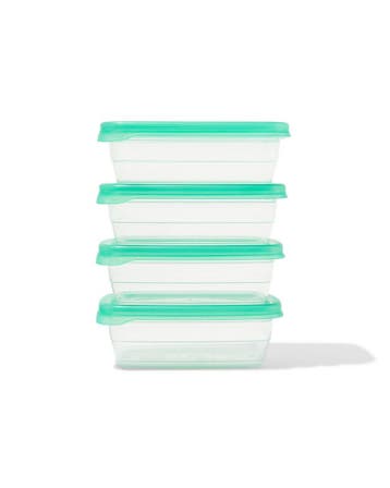 HEMA Vershoudbakjes 300ml - 4 stuks van €3.29 voor €2.3 sale, Verzenden, Nieuw