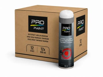 Pro paint krijtspray tijdelijke markering 12 stuks, 500 ml,, Verzenden, Nieuw