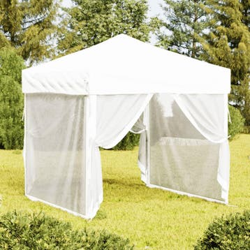 vidaXL Partytent inklapbaar met zijwanden 2x2 m wit, Tuin en Terras, Partytenten, Verzenden, Nieuw, Partytent
