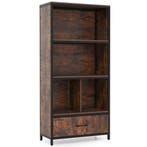 LIVSK Boekenkast - Stevig Hout en Metaal - 2 Open Planken en, Boeken, Verzenden, Nieuw