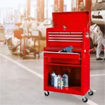 Gereedschapswagen met 10 vakken - rood, Doe-het-zelf en Verbouw, Gereedschap | Handgereedschap, Verzenden, Nieuw