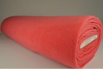 Koraal fleece stof - Rol van 10 meter - Snelle verzending, 120 cm of meer, Ophalen of Verzenden, Roze, Polyester
