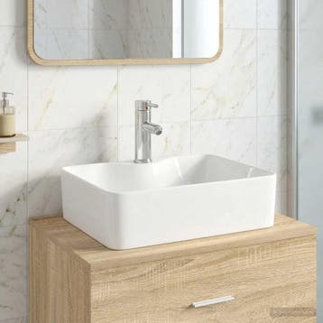 vidaXL Badkamer Waskom Chroom 48,5 x 37,5 x 13 cm Metaal, Verzenden, Nieuw