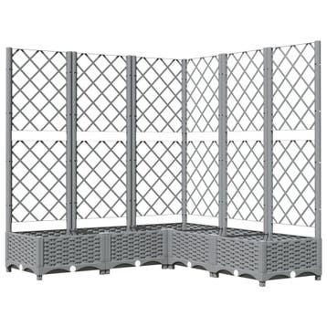 Polypropeen Bloembak met rek | 35% Korting | Nieuw, Kunststof, 100 cm of meer, Balkon, Vierkant
