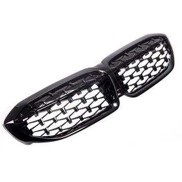 Glans Zwart Diamond Nieren (Gril) BMW 3 Serie G20 G21 B0432, Nieuw, Voor, BMW