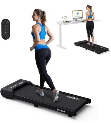 Loopband - Walking pad - Wandelband - 1-6 km/u - Zwart - FLE, Verzenden, Zo goed als nieuw