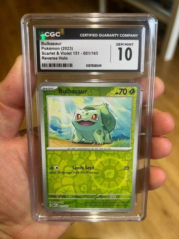 Pokémon - 1 Graded card - Bulbasaur 001/165 Foil - CGC 10 -, Nieuw