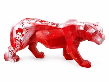 Daluxe Art - 1999 • XXL Charlie Chaplin Panther – 80 cm