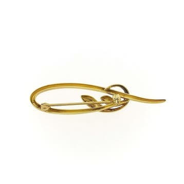 Vintage gouden broche, Ophalen of Verzenden, Gebruikt, Overige kleuren, Goud
