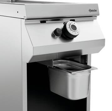 Bartscher Bakplaat | Gas | Serie 900 | Glad | 9kW | RVS | Op, Zakelijke goederen, Horeca | Keukenapparatuur, Ophalen of Verzenden