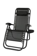 Ligstoel & Ligbed Zwart Verstelbaar | Scherpe Prijs!, Ophalen of Verzenden, Nieuw, Textileen, Verrijdbaar