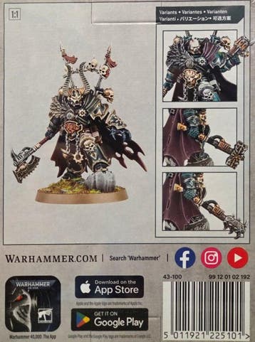 Chaos Space Marines Chaos Lord (Warhammer nieuw), Ophalen of Verzenden, Nieuw