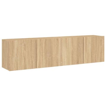 vidaXL Tv-meubels 2 st wandgemonteerd 80x30x41 cm sonoma, Minder dan 50 cm, Verzenden, Nieuw, Minder dan 100 cm