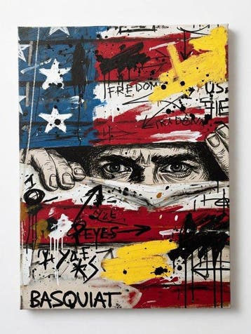 TOM THE ARCHITECT - FREEDOM EYES - ORIGINAL CANVAS - NO