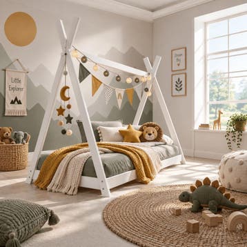 Infanskids Pino Tipibed 90x200 Wit - Buitenmaat 208x96x163cm, Nieuw