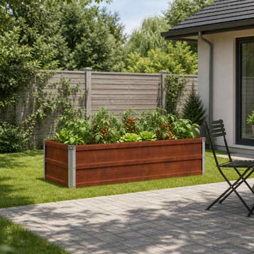 vidaXL Verhoogd Tuinbed Roestig 100 x 40 x 24 cm corton, Minder dan 30 cm, Verzenden, Minder dan 60 cm, Nieuw
