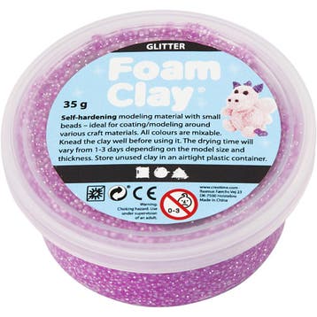 Foam Clay®, glitter, paars, 35 gr/ 1 Doosje, Hobby en Vrije tijd, Knutselen, Nieuw
