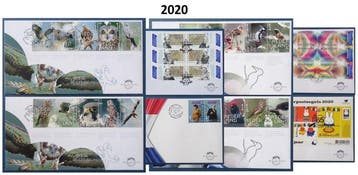 Nederland 2020 - Complete jaarcollectie F.D.C.s - NVPH:, Postzegels en Munten, Postzegels | Nederland, Gestempeld