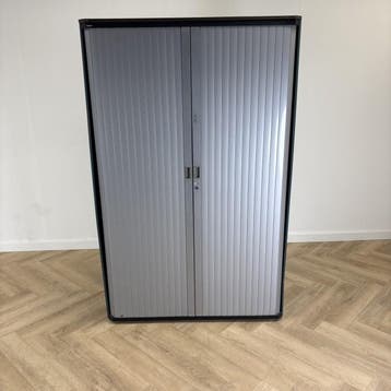 Gispen roldeurkast vv 4 legborden  194x120x48 cm +sleutel,, Ophalen of Verzenden, Gebruikt