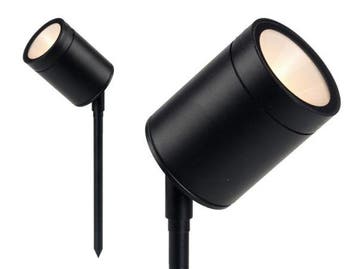 Veiling - 4x Prikspot tuinlamp GU10 fitting zand zwart draai, Nieuw