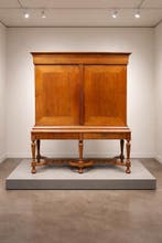 kruisvoetkabinet, wortelnoten, palissander schrijf kabinet, Verzenden