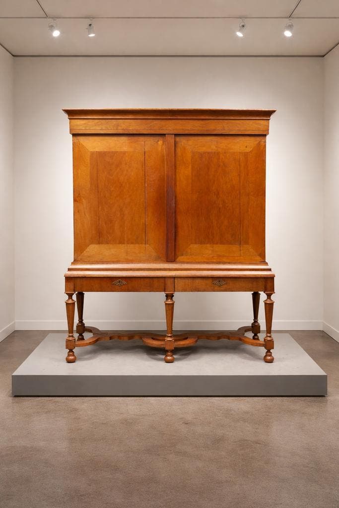 kruisvoetkabinet, wortelnoten, palissander schrijf kabinet, Antiek en Kunst, Antiek | Meubels | Kasten, Verzenden