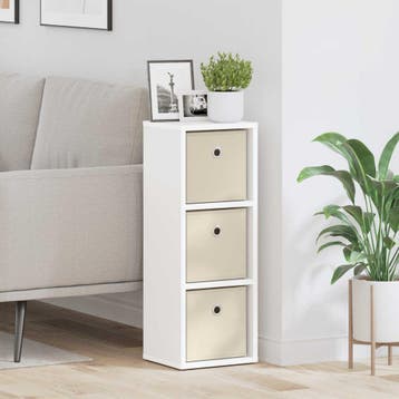 vidaXL Dressoir met lade Wit 25,5 x 22 x 69,5 cm, Huis en Inrichting, Kasten | Dressoirs, Verzenden, Nieuw, Minder dan 25 cm, Overige houtsoorten