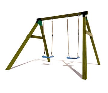 Houten Schommel BK Vierkant Hout Dubbel, Ophalen of Verzenden, Nieuw