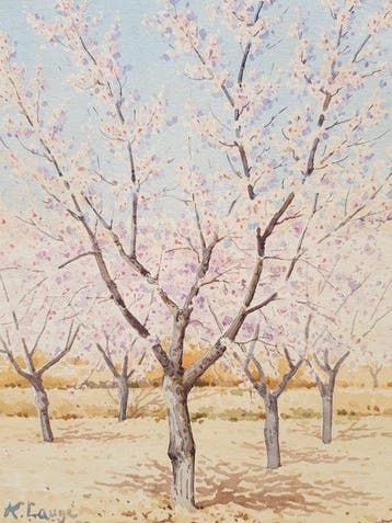 Achille Laugé (1861-1944) - Blossoming almond trees